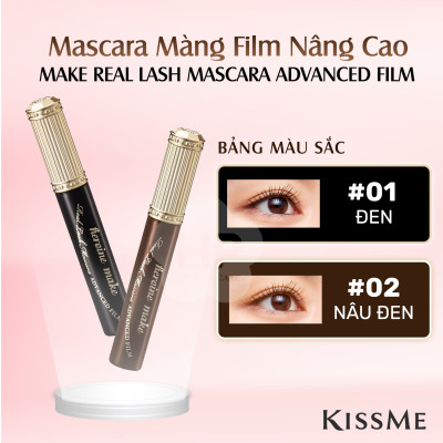 Mascara Màng Film Nâng Cao Chống Trôi Giúp Nâng Cong Vuốt Dài Mi Kissme Heroine Make (2 Màu)