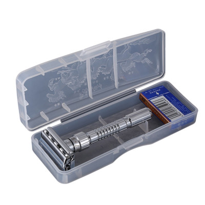 Bàn cạo râu 9 cấp điều chỉnh độ sắc - chất liệu lõi đồng mạ chrome dao cạo cổ điển