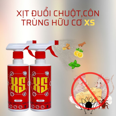 Chai Xịt Đuổi Chuột XS 500ML Xua Đuổi Chuột, Gián, Côn Trùng Nguồn Gốc Thảo Mộc- Xịt Đuổi Chuột, Côn Trùng, An Toàn & Hiệu Quả Cho Người Dùng