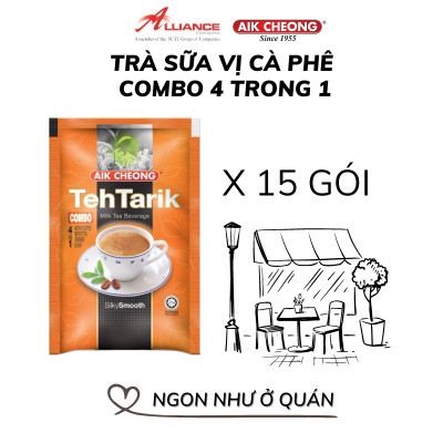 Trà Sữa Vị Cà Phê Aik Cheong Teh Tarik Combo 4 In 1 (15 Gói x 40g)