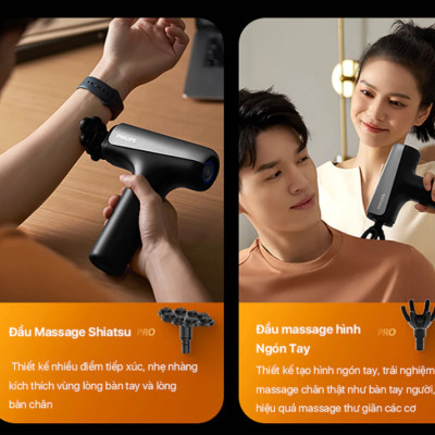 Máy Massage Cầm Tay PHILIPS 7325 đầu massage hợp kim nhôm titan 6 đầu massage chuyên sâu - Hàng chính hãng