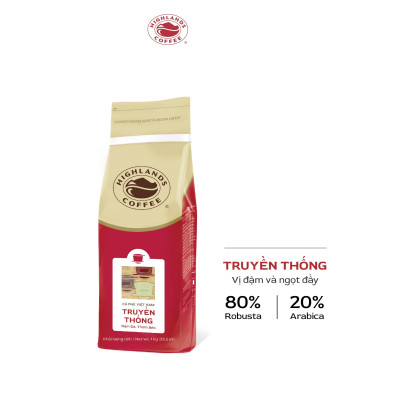 [Giá sỉ liên hệ] Thùng 15 KG Cà phê bột Truyền thống Highlands Coffee 1kg