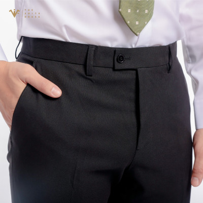 QUẦN TÂY ĐEN CON ĐĨA, LAI THƯỜNG, FORM CHUẨN THE SUITS HOUSE