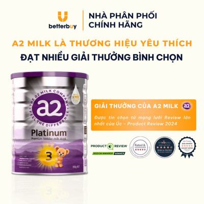 Combo 2 Lon Sữa a2 Milk a2 Platinum Premium Toddler Milk Drink Đủ Số Lon 900g