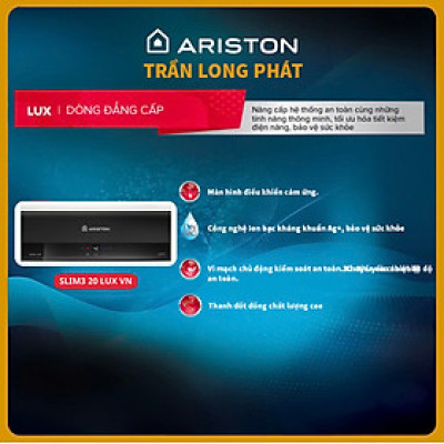 Máy nước nóng gián tiếp 20 lít Ariston SIM3 20 LUX VN - Hàng chính hãng