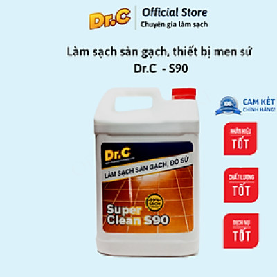 Làm sạch sàn gạch, thiết bị men sứ Dr.C CHÍNH HÃNG (chai lớn 5L tiết kiệm)