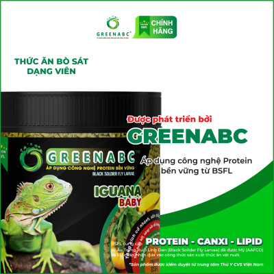 Thức ăn bò sát IGUANA Baby dạng VIÊN - Rồng Nam Mỹ Baby từ 5x đến 9x - Phát triển toàn diện cơ thể - Hộp 360g