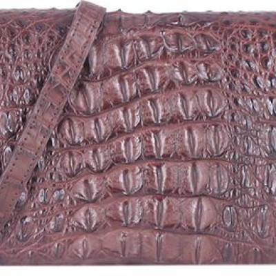 Túi Đeo Nữ Da Cá Sấu Huy Hoàng HT6258 (12 x 21 cm) - Nâu Đất