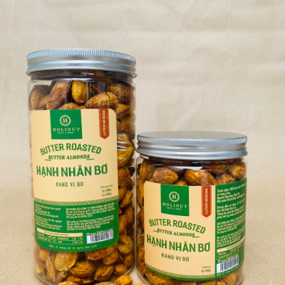 Hạnh Nhân Rang Bơ - Thương Hiệu Holinut Chuẩn Nhập Khẩu Mỹ/500gram