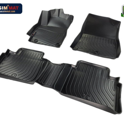 Thảm lót sàn xe ô tô Hyundai Elantra 2017- 2022 sd Nhãn hiệu Macsim chất liệu nhựa TPE cao cấp màu đen
