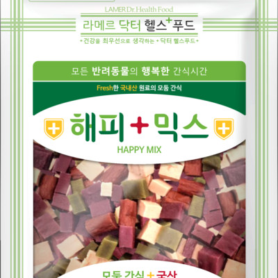 SNACK 4 VỊ MIX ĐẦY ĐỦ & CÂN BẰNG DINH DƯỠNG CHO CHÓ LAMER HAPPY MIX TÚI 130G