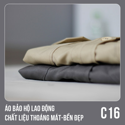 Áo bảo hộ lao động, chất liệu thoáng mát, bền đẹp - Mã C16