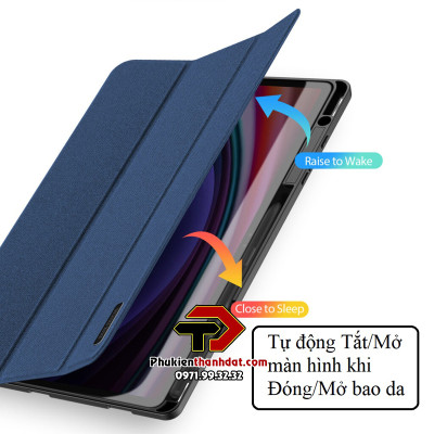 Bao da chống sốc cho Samsung Tab S8 Plus chính hãng Dux Ducis Domo (có khay đựng bút) - Hàng Nhập Khẩu