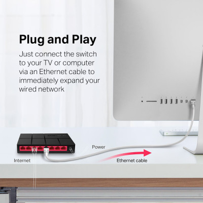 Bộ Chia Mạng 8 Cổng Gigabit MERCUSYS MS108G - Switch 10/100/1000Mbps - Hàng Chính Hãng