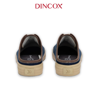 Giày Sục Đạp Gót Mules Vải Sneaker Unisex Tăng Chiều Cao 4cm DINCOX E10 Dark Navy