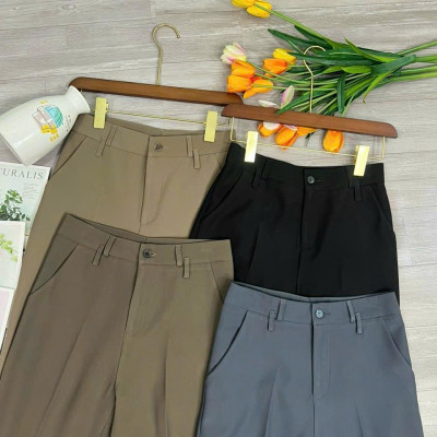 Quần Tây Nữ đĩa lệch 9 tấc (Vải Hàn Quốc không nhăn) Pants