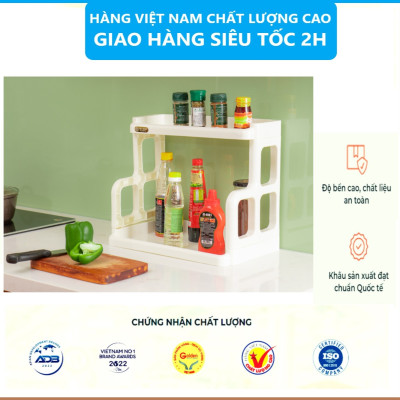 Kệ Đựng Gia Vị Nhà Bếp 2 Tầng Chắc Chắn Việt Nhật , Kệ Nhà Bếp Đa Năng - Hàng Việt Nam