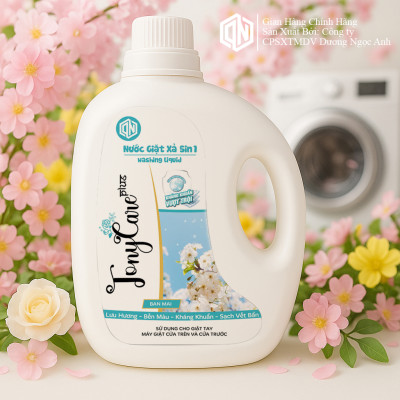 Nước giặt Tonycare 2100ml – Hương Ban Mai sạch sâu, hương thơm tươi mát, an toàn cho da – Chính hãng Tonycare