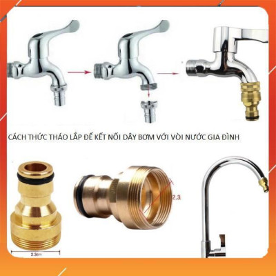 ️Evoucher Bộ dây vòi xịt nước rửa xe, tưới cây , tăng áp 3 lần, loại 7m, 10m 206622-5 cút sập,nối đen+  móc khoá