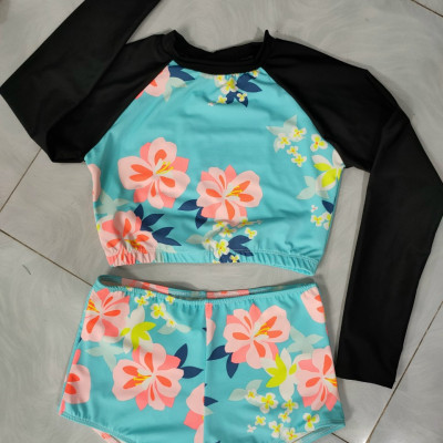 Đồ Bơi Đồ Tắm Biển Dài Tay Áo Croptop Che Nắng Chống Tia UV
