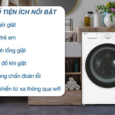 Máy giặt LG AI DD Inverter 10 kg FV1410S4W1  - Hàng Chính Hãng