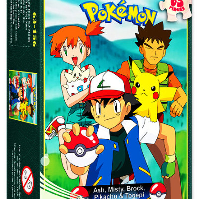 Tranh xếp hình Tia Sáng Pikachu & Togepi ( 63 mảnh)