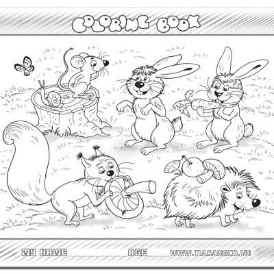 Xếp hình Tia Sáng Chuột , thỏ, sóc và nhím  (30 Mảnh Ghép) - Tặng kèm tranh tô màu cho bé