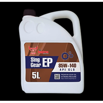 Dầu nhớt hộp số Sing Gear EP 85W-140 5L nhập khẩu dành cho xe ô tô