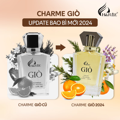 Nước hoa nam cao cấp, Charme Giò, hương trái cây, ngọt ngào, ấm áp, lưu hương lâu, độ tỏa hương xa, 100ml