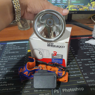 Đèn pin đội đầu chiếu xa ánh sáng mạnh pin trâu Xj78 công suất lớn vỏ hợp kim nhôm