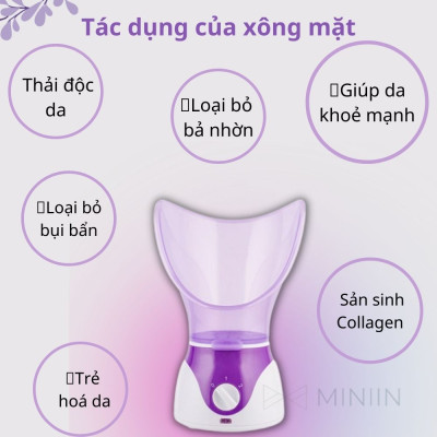 Máy Xông Tinh Dầu Mặt Mũi Họng Mini Hàng Chính Hãng MINIIN - Xông Hơi Thảo Dược Hoa Quả Tại Nhà - An Toàn Hiệu Quả 