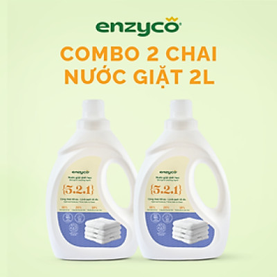 Combo 2 nước giặt sinh học ENZYCO 2L - Chiết xuất Bồ hòn và Enzyme Dứa