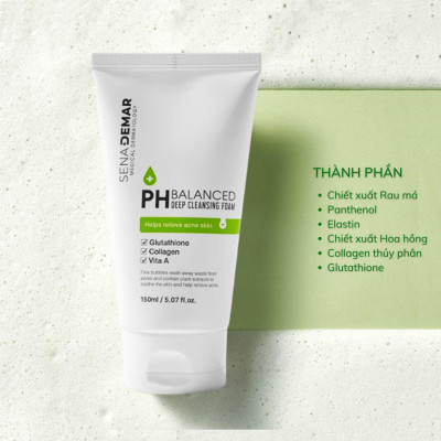 Sữa Rửa Mặt SENADEMAR 150ml Hàn Quốc hạn 2027 Làm Sạch Bụi Bẩn-Dầu Thừa-Loại Bỏ Mụn Đầu Đen