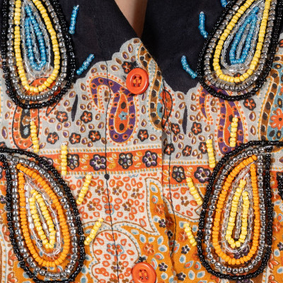 Đầm Sơ Mi Kết Cườm Cotton Isla Bonita