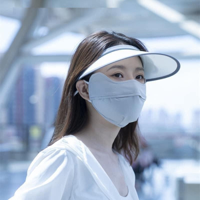 Khẩu Trang Vải Thun, Chống Nắng, Chống Tia Cực Tím UV UPF50+ Có Nút Chỉnh Dây