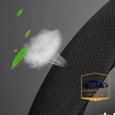 Bọc Vô Lăng Da Vân Carbon Có Đính Kèm Logo Theo Hãng Xe - Hàng Chính Hãng