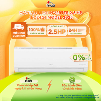 Máy lạnh LG Inverter 1HP IEC09G1/ 1.5HP IEC12G1/ 2HP IEC18G1/ 2.5 HP IEC24G1 - Hàng Chính Hãng - Mới 100%