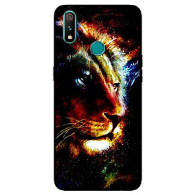 Ốp Lưng in cho Realme 3 Pro Mẫu Sư Tử Nhiều Màu - Hàng Chính Hãng