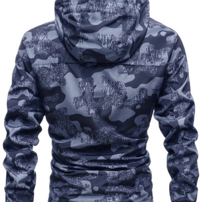 ÁO KHOÁC DÙ NAM HỌA TIẾT LẠ CÓ NÓN