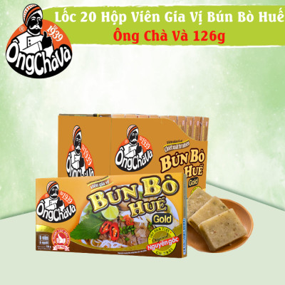 Lốc 20 Hộp Viên Gia Vị Bún Bò Huế Gold 126g Ông Chà Và (Hue Beef Rice Noodle Soup Cubes)