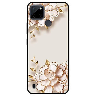 Ốp lưng dành cho Realme C21Y - C25Y mẫu Tranh Hoa Nền Trắng