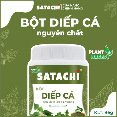 Bột Diếp Cá SATACHI nguyên chất. Thanh lọc cơ thể, người bị trĩ và táo bón sử dụng hiệu quả, làm mặt nạ dưỡng da, trị mụn. Hộp 86g và 258g