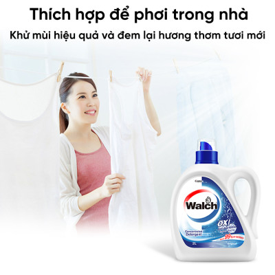 Nước giặt Walch đậm đặc siêu tiết kiệm, kháng khuẩn, khử mùi, tiêu diệt mạt bụi 99%, thích hợp cửa trên và cửa trước(Chai 3 Lít)