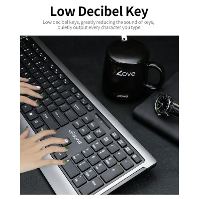 Combo 106 phím Bàn phím uFound R-756  truyền tải 2.4G + Chuột không dây 1200DPI cho Văn phòng Doanh nghiệp