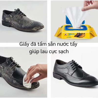 Giấy lau giày bịch 30 tờ , vệ sinh giày thể thao , các loại da , siêu sạch , tiện lợi nhỏ gọn dễ dàng mang theo mọi nơi 