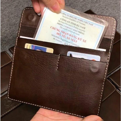 Ví đựng giấy tờ xe ô tô Hyundai Da Cao Cấp, Ví da đựng giấy tờ xe ô tô