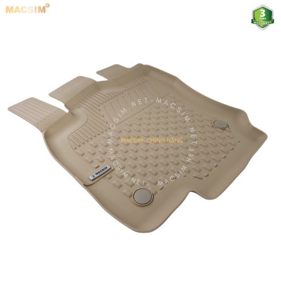 Thảm lót sàn ô tô nhựa TPE Silicon Volkswagen Tiguan 2016- 2020 Beige Nhãn hiệu Macsim