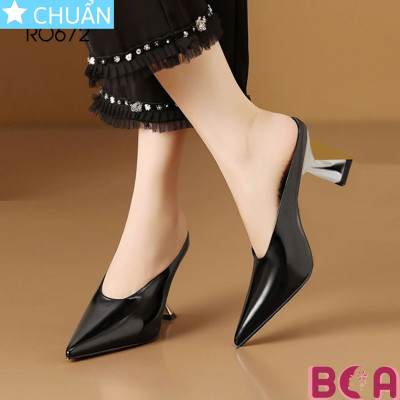 Giày Mules nữ cao gót 7 phân RO672 ROSATA tại BCASHOP thời thượng và tinh tế, mang lại vẻ đẹp thanh lịch và sang trọng