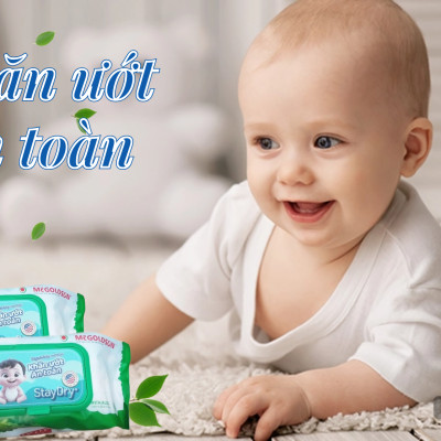 Khăn Giấy Ướt Cao Cấp Không Hương Staydry KU-STCC-KH100 (100 Tờ)