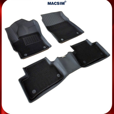 Thảm lót sàn ô tô 2 lớp cao cấp dành cho xe Toyota Cross 2020 - tới nay (sd) nhãn hiệu Macsim chất liệu TPE màu đen